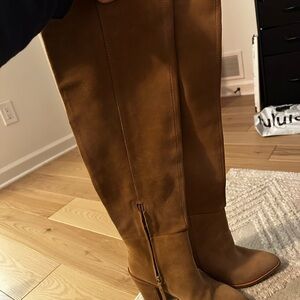 Stylish Tan Over the Knee Boots